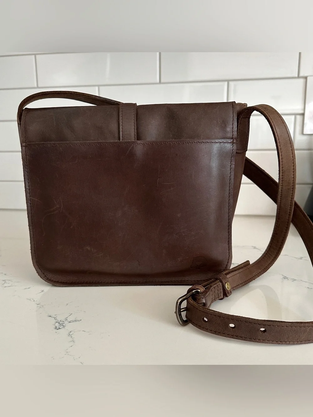 ABLE | The Tirhas Saddlebag Brown Leather Crossbody